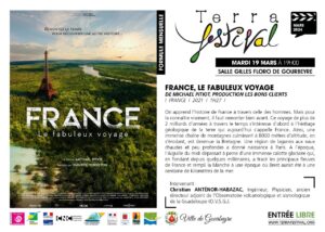 Projection-débat documentaire "TERRA FESTIVAL: FRANCE, LE FABULEUX VOYAGE", le mardi 19 mars 2024.